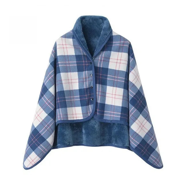 Wearable Blanket Shawl – Soft Flannel Cozy Wrap Blanket