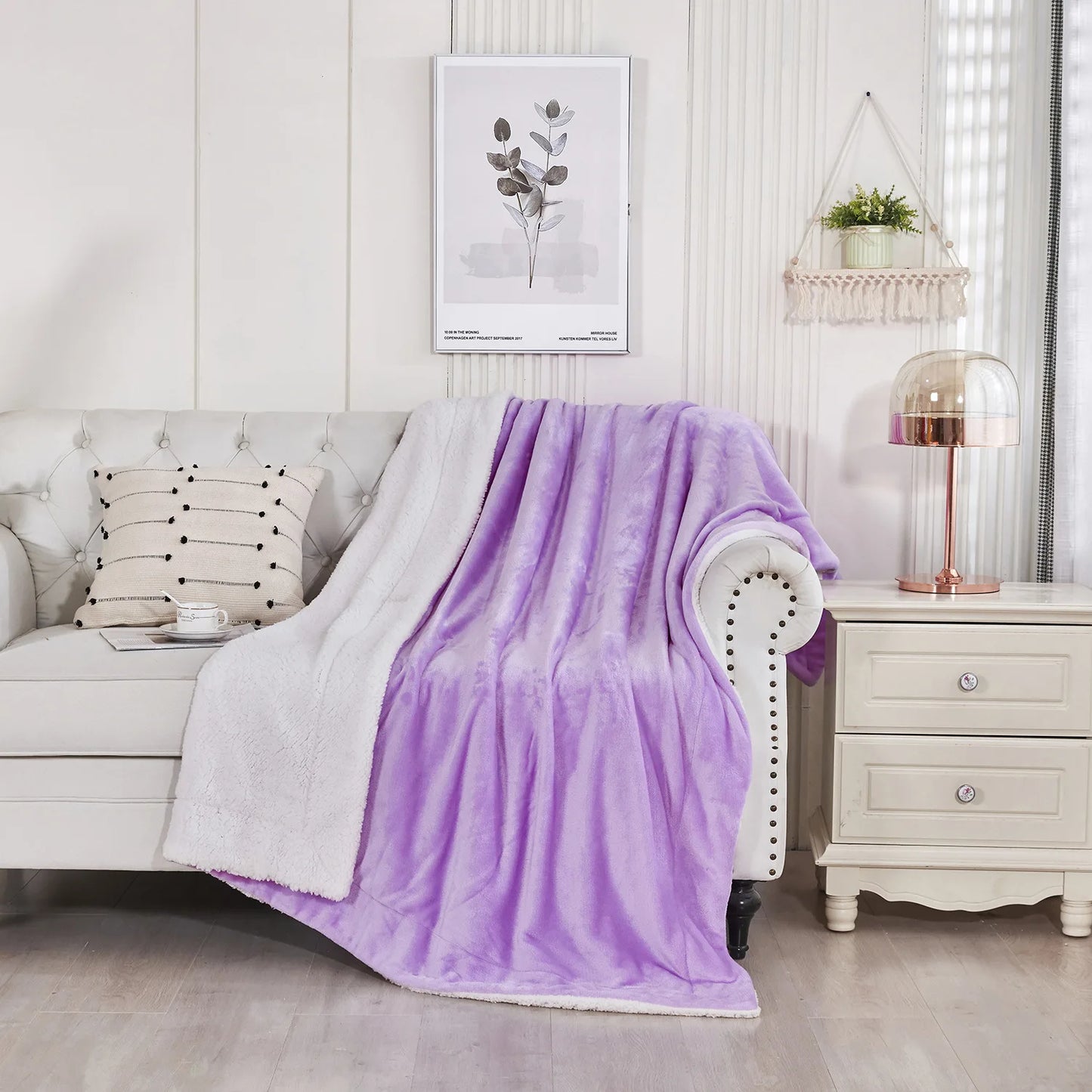 Soft Sherpa Blanket - Warm Throw Blanket for Bed, Couch & Sofa