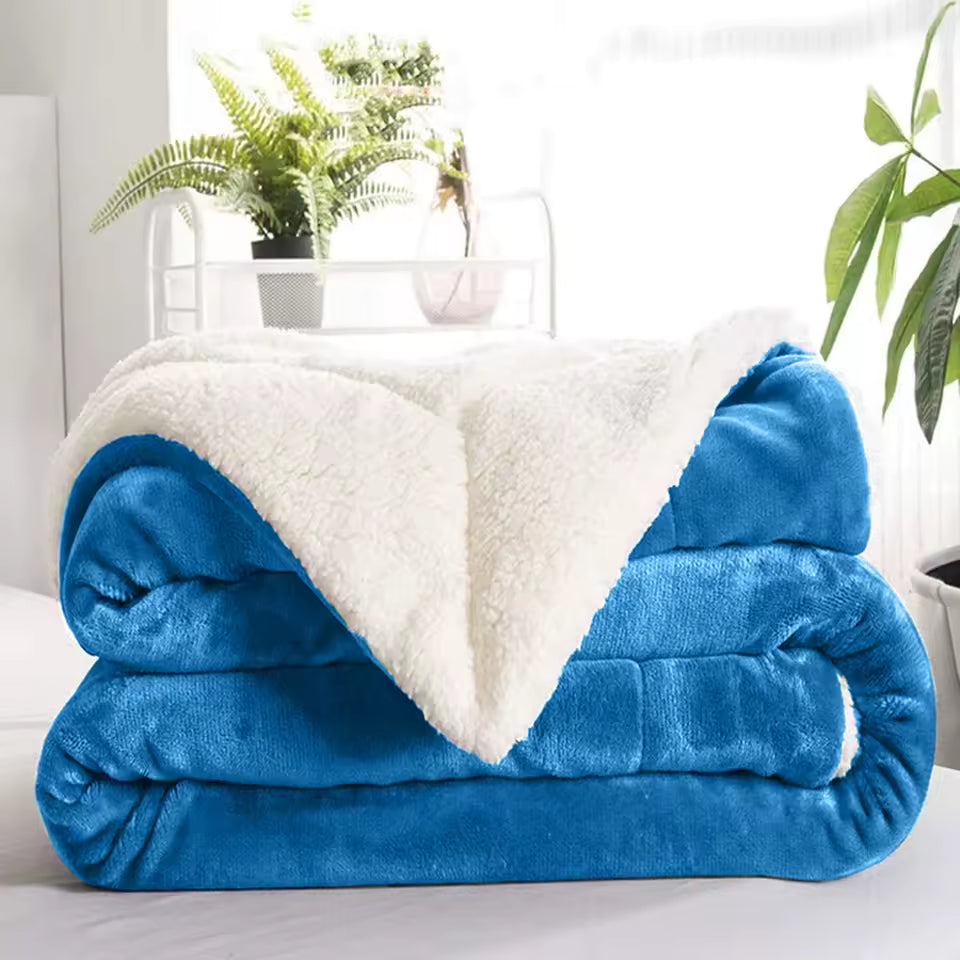 Soft Sherpa Blanket - Warm Throw Blanket for Bed, Couch & Sofa