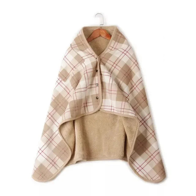 Wearable Blanket Shawl – Soft Flannel Cozy Wrap Blanket