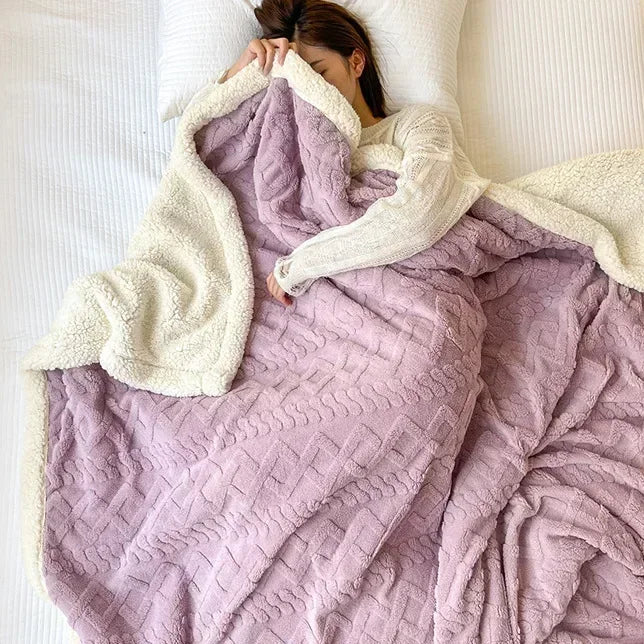 Reversible Sherpa Fleece Blanket