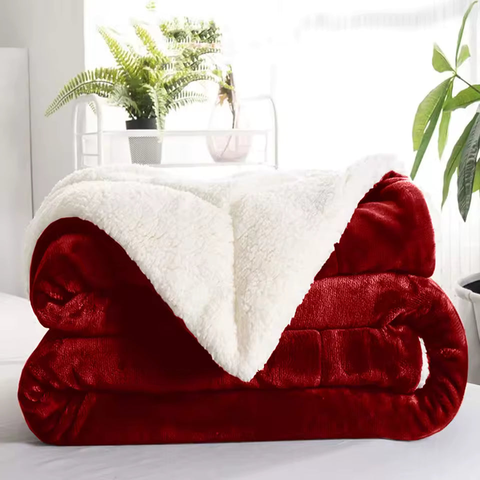 Soft Sherpa Blanket - Warm Throw Blanket for Bed, Couch & Sofa