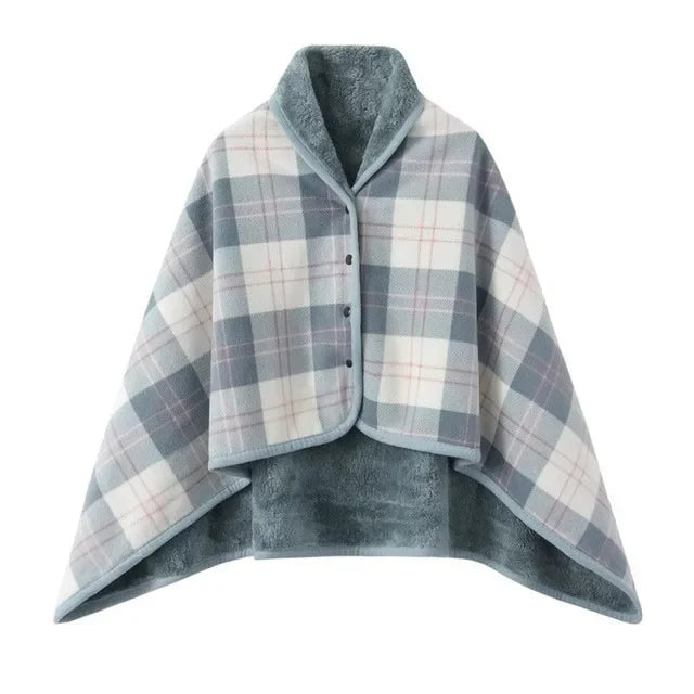 Wearable Blanket Shawl – Soft Flannel Cozy Wrap Blanket