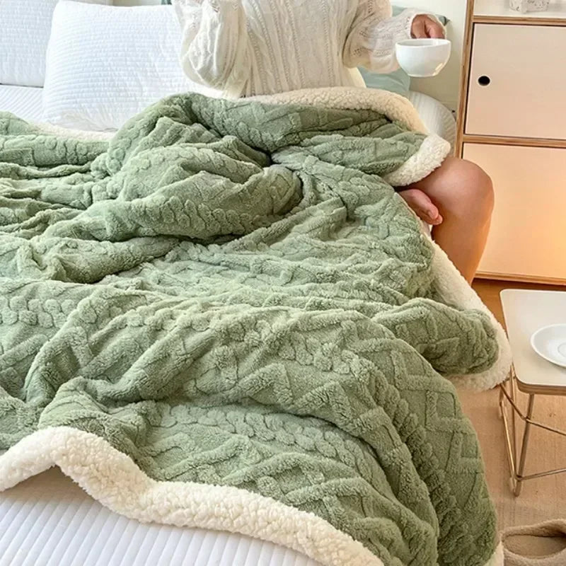 Reversible Sherpa Fleece Blanket