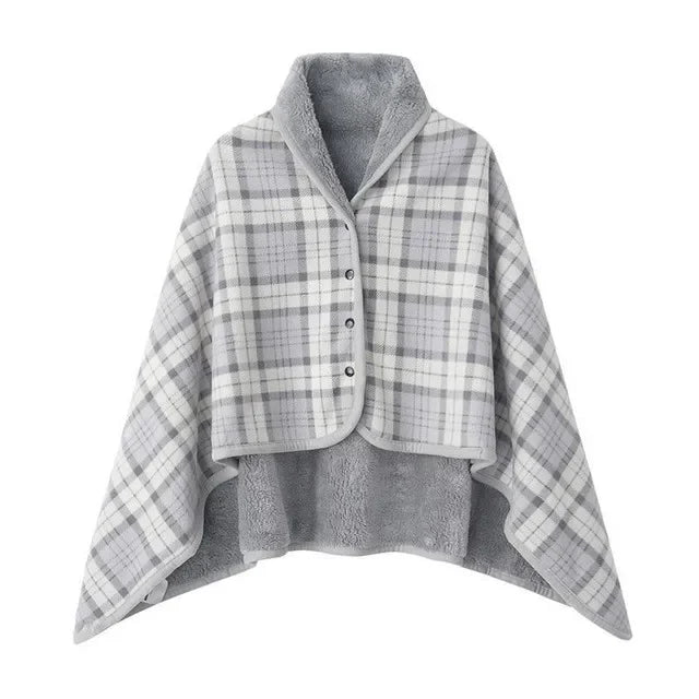 Wearable Blanket Shawl – Soft Flannel Cozy Wrap Blanket