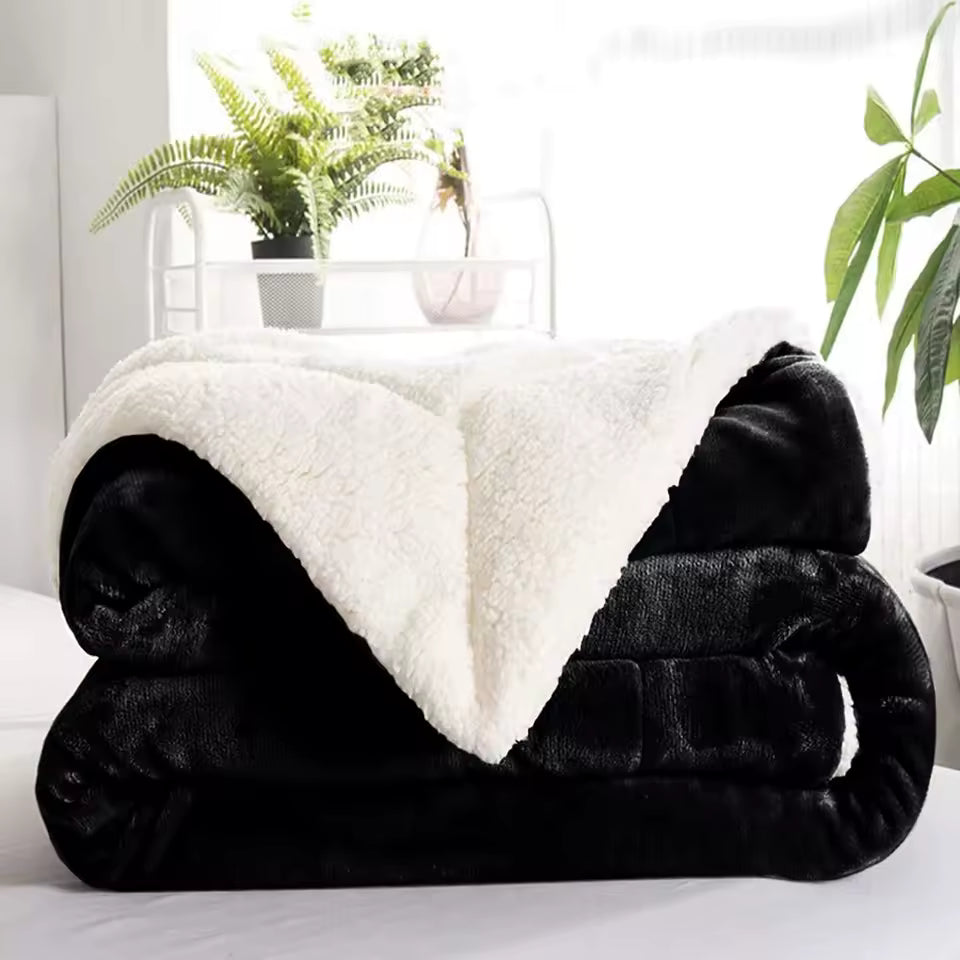 Soft Sherpa Blanket - Warm Throw Blanket for Bed, Couch & Sofa