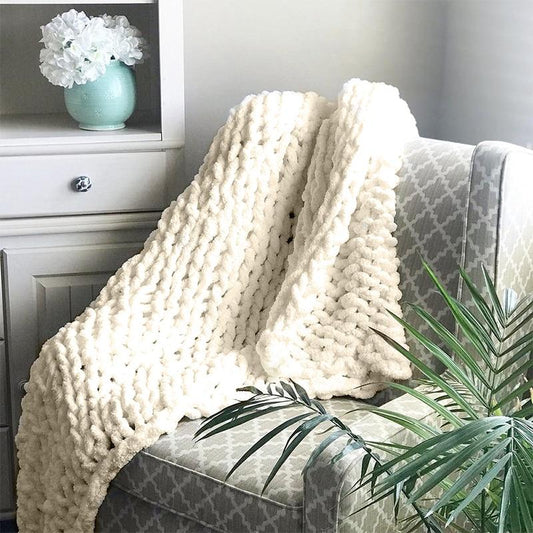 Chunky Knit Throw Blanket